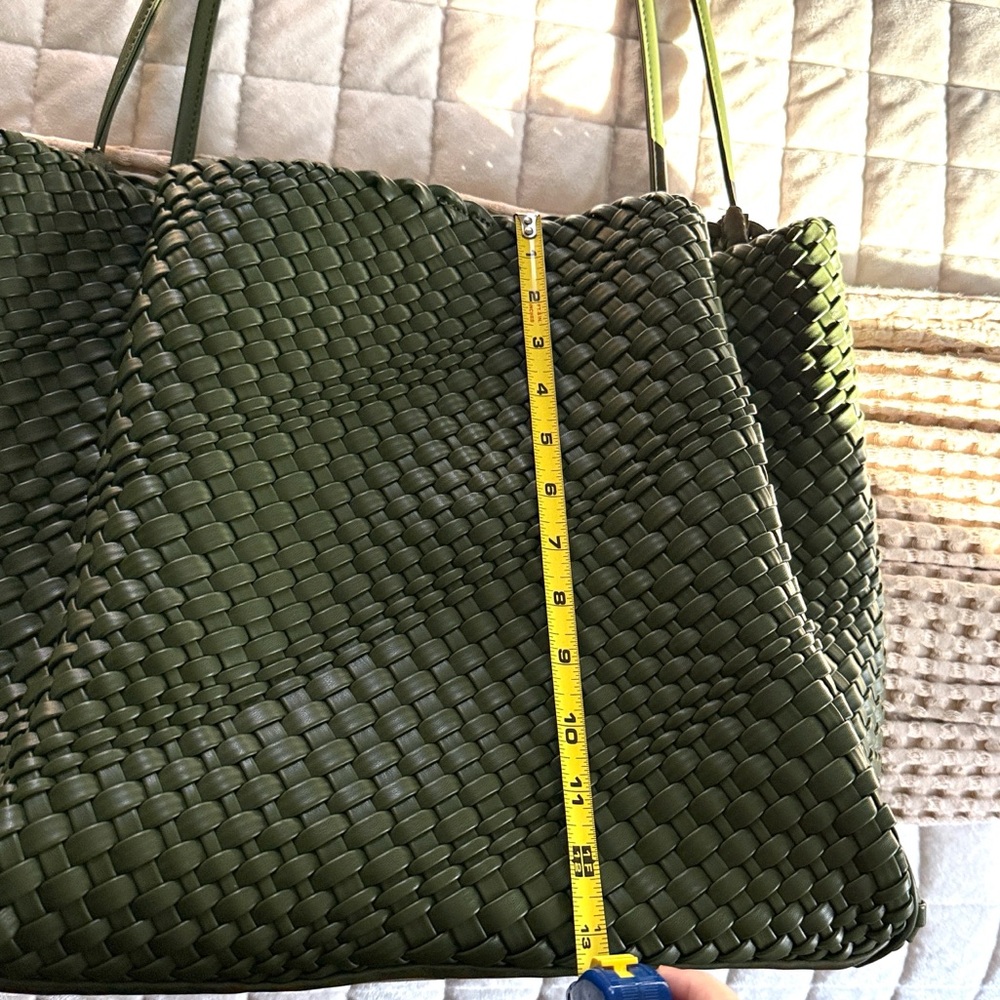 Anthropologie Green Woven Tote Bag - Picture 9 of 11